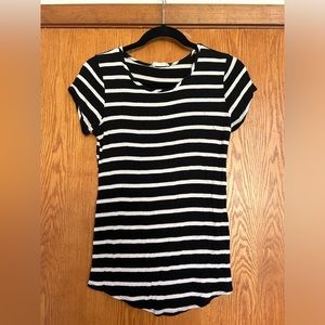 Size Medium Black and White Striped shirt